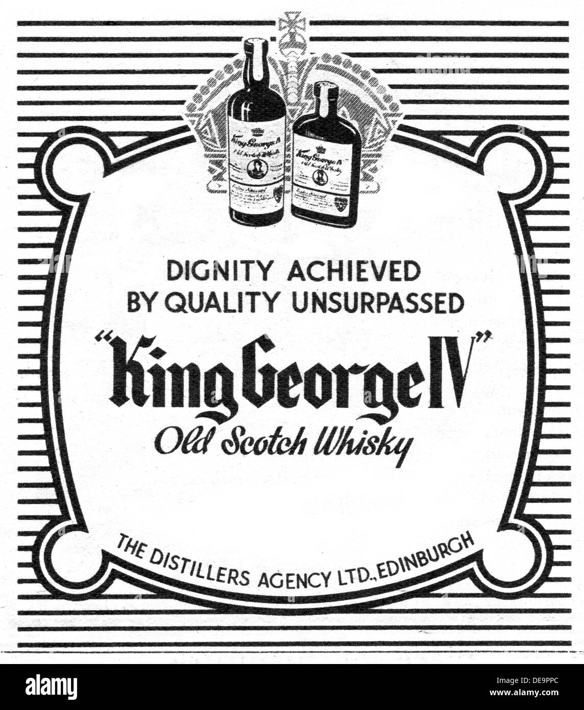 1947 annuncio pubblicitario per il re George IV scotch whisky Foto Stock