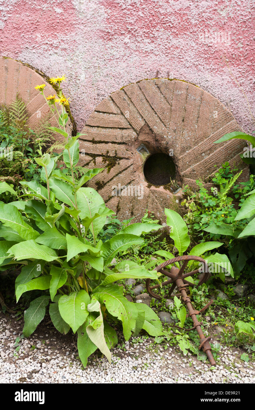 Antichi macine a poco Salkeld Watermill, Cumbria Regno Unito Foto Stock