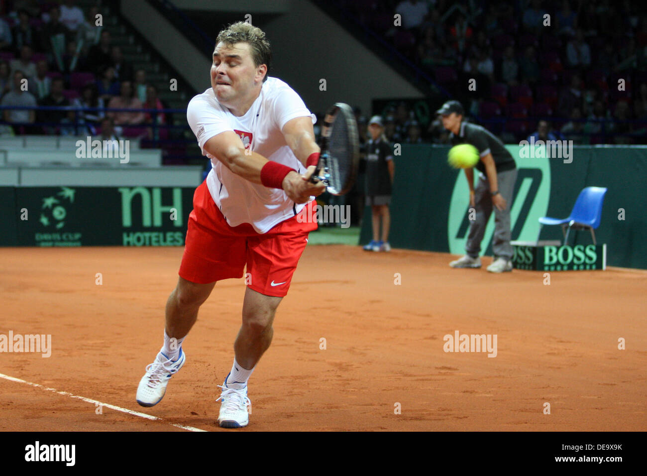 Sett. 14, 2013 - 14.09.2013, Warszawa, tennis, Davis Cup World Group play-off, Polska - Australia, Marcin Matkowski (POL), UFT. Tomasz Jastrzebowski / Foto Olimpik Foto Stock