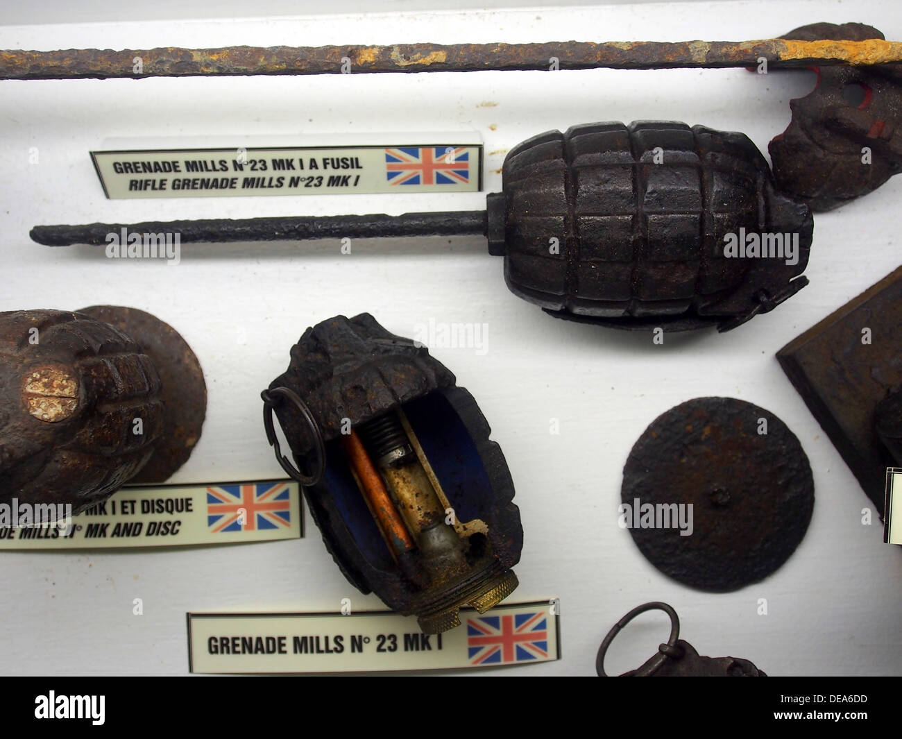 Fucile granate Mills No23 MkI, Mus e somme 1916, 042 Foto Stock