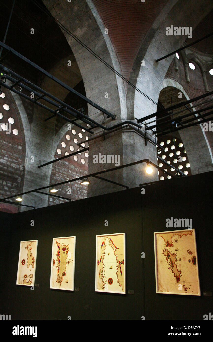 Mostra di Piri Reis in Tophane in Istanbul, Turchia Foto Stock