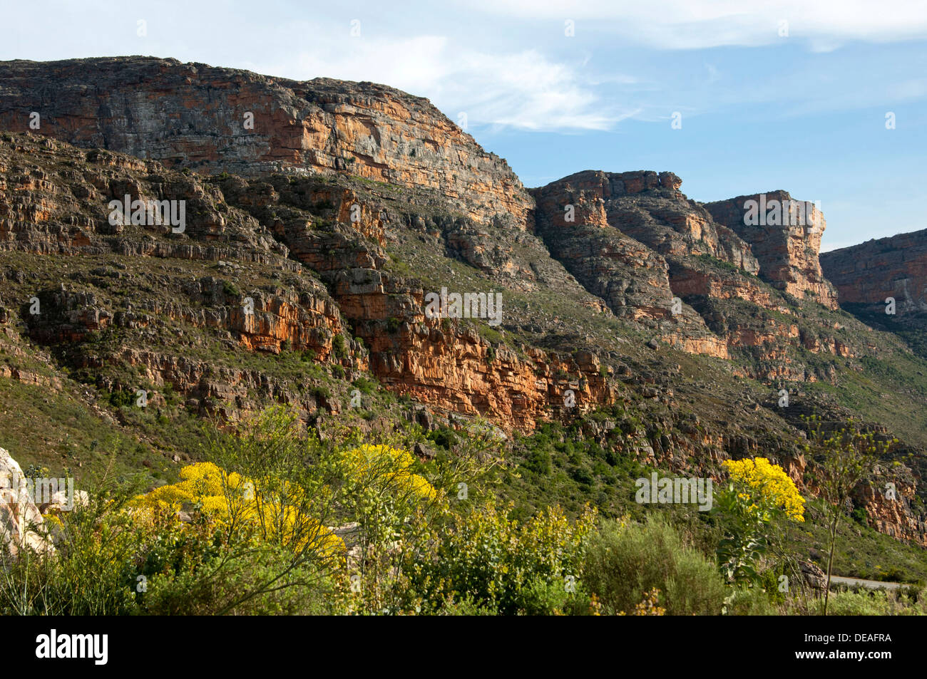 Weathered rock paesaggi del Cederberg montagne in Clanwilliam, Cederberg Wilderness Area, Western Cape, Sud Africa e Africa Foto Stock