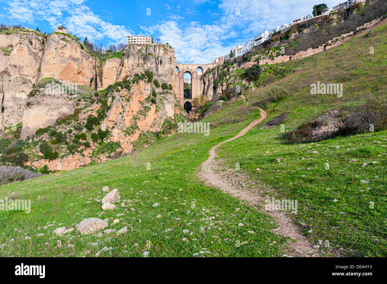 Il sentiero che conduce a RONDA Spagna Foto Stock