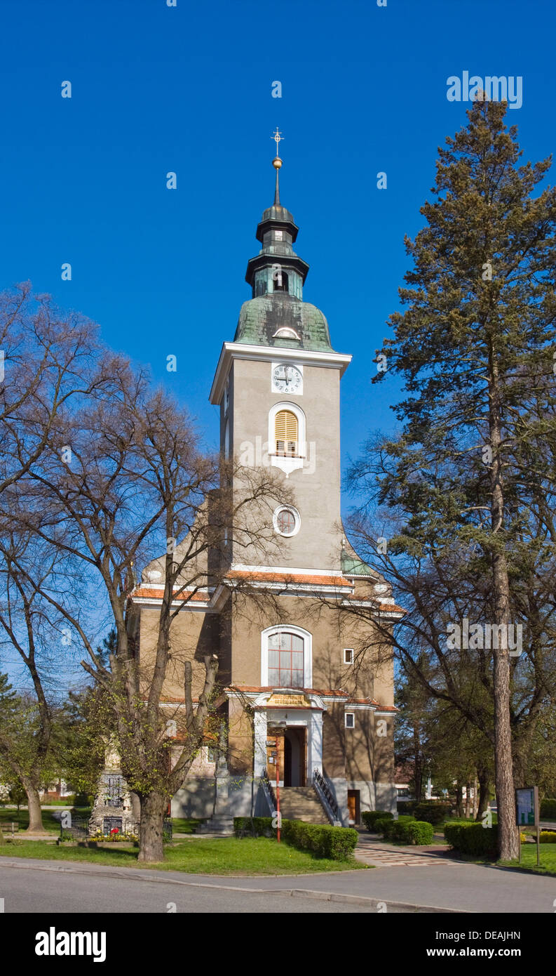 Chiesa di San Bartolomeo in Rohatec, Hodonín district, la Moravia Meridionale regione, Repubblica Ceca, Europa Foto Stock