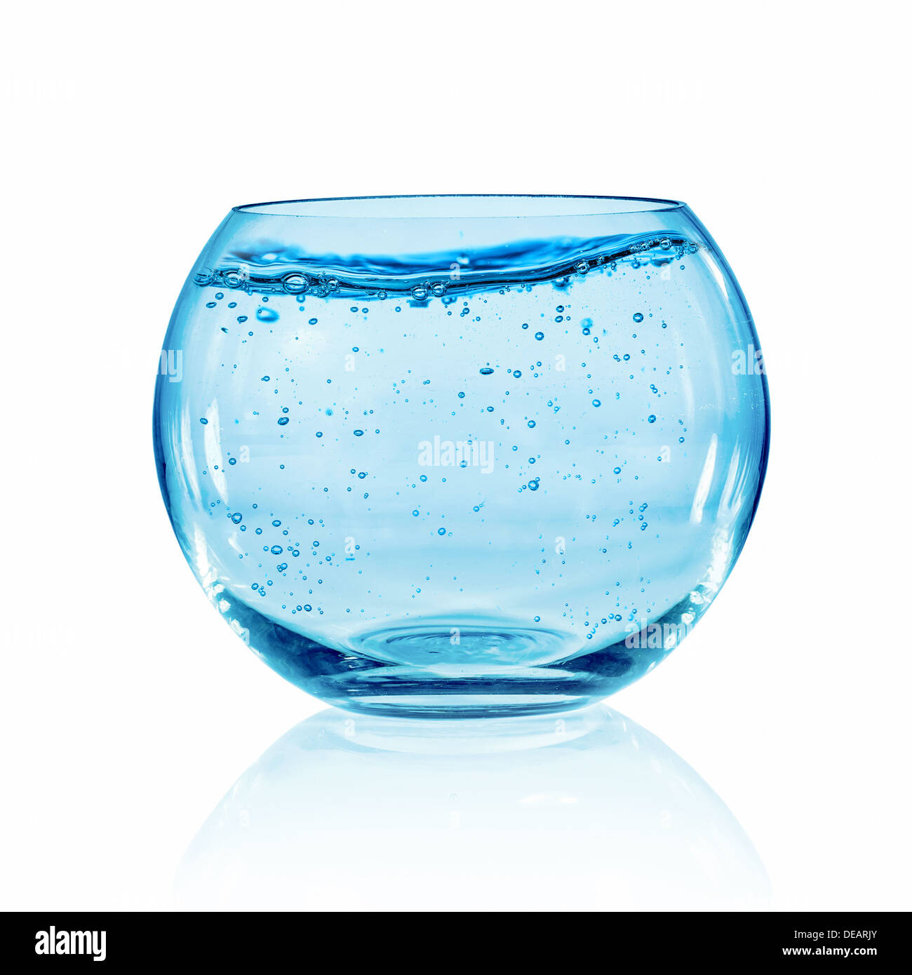 Svuotare la coppa di pesce isolato su sfondo bianco. Foto Stock