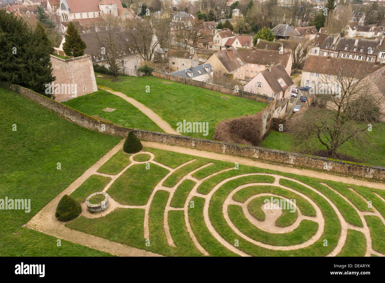 Jardins de l'Evêché, Chartres, Eure-et-Loir, centro, Francia Foto Stock