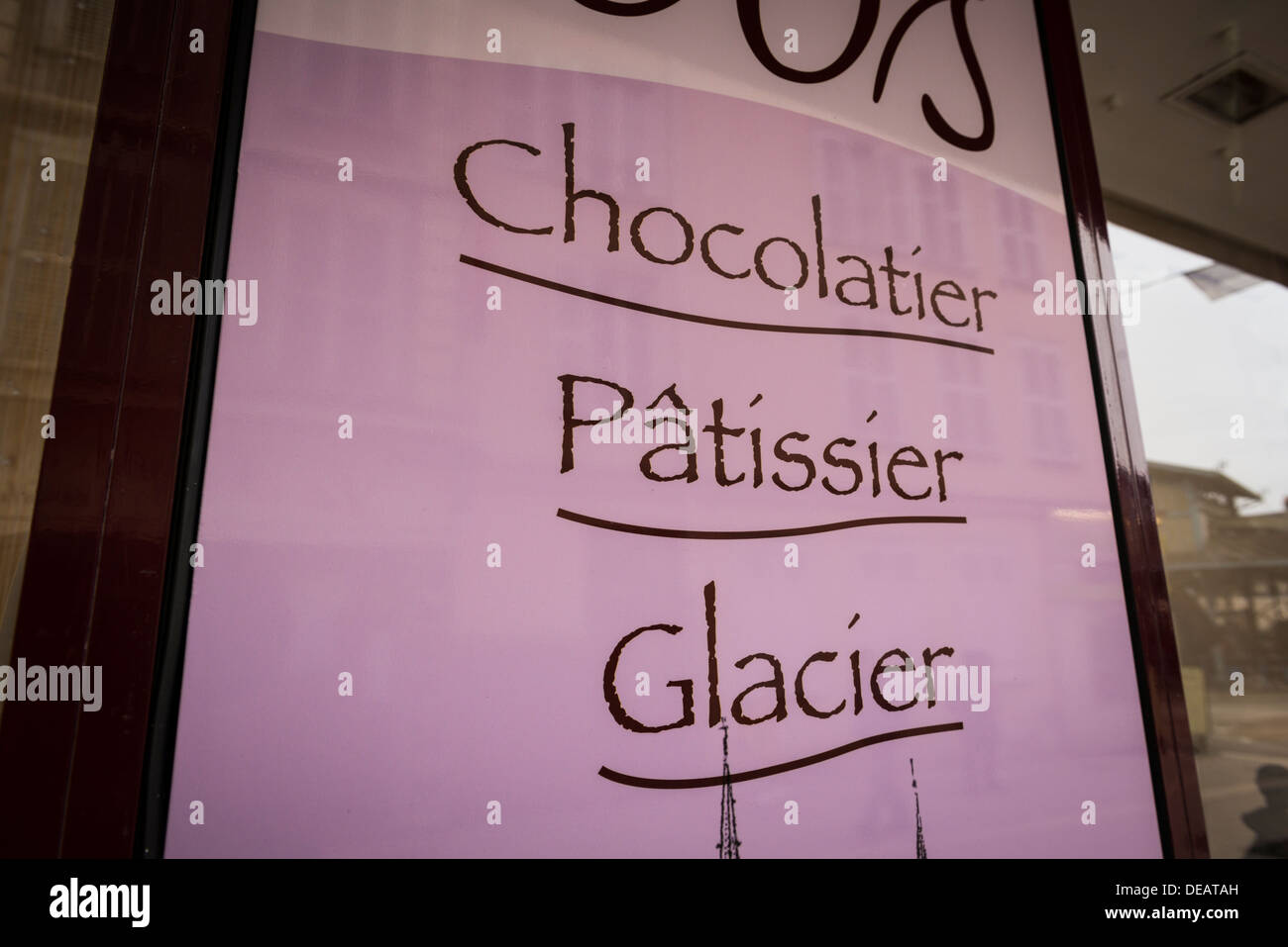 Il cioccolato, pasticceria e gelateria, Chartres, Eure-et-Loir, centro, Francia Foto Stock