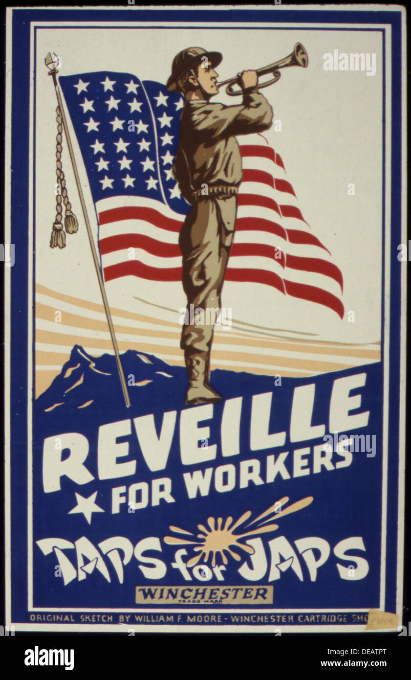 Questa frase è stata uno slogan della seconda guerra mondiale. Riflette le aspre divisioni e tensioni durante il conflitto, in particolare in relazione al trattamento dei giapponesi americani durante la guerra. Foto Stock