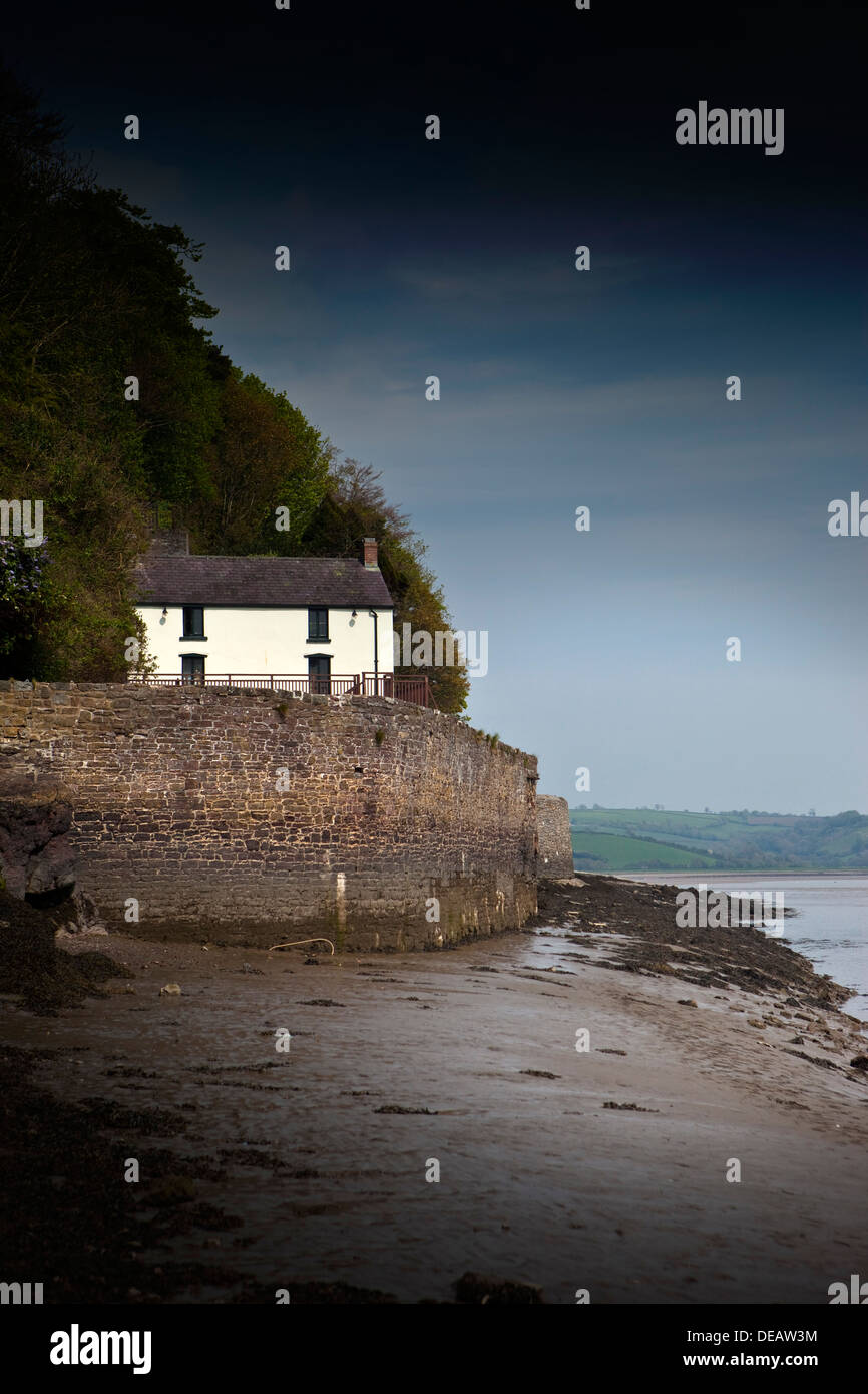 Dylan Thomas Boat House, Laugharne, Wales, Regno Unito Foto Stock