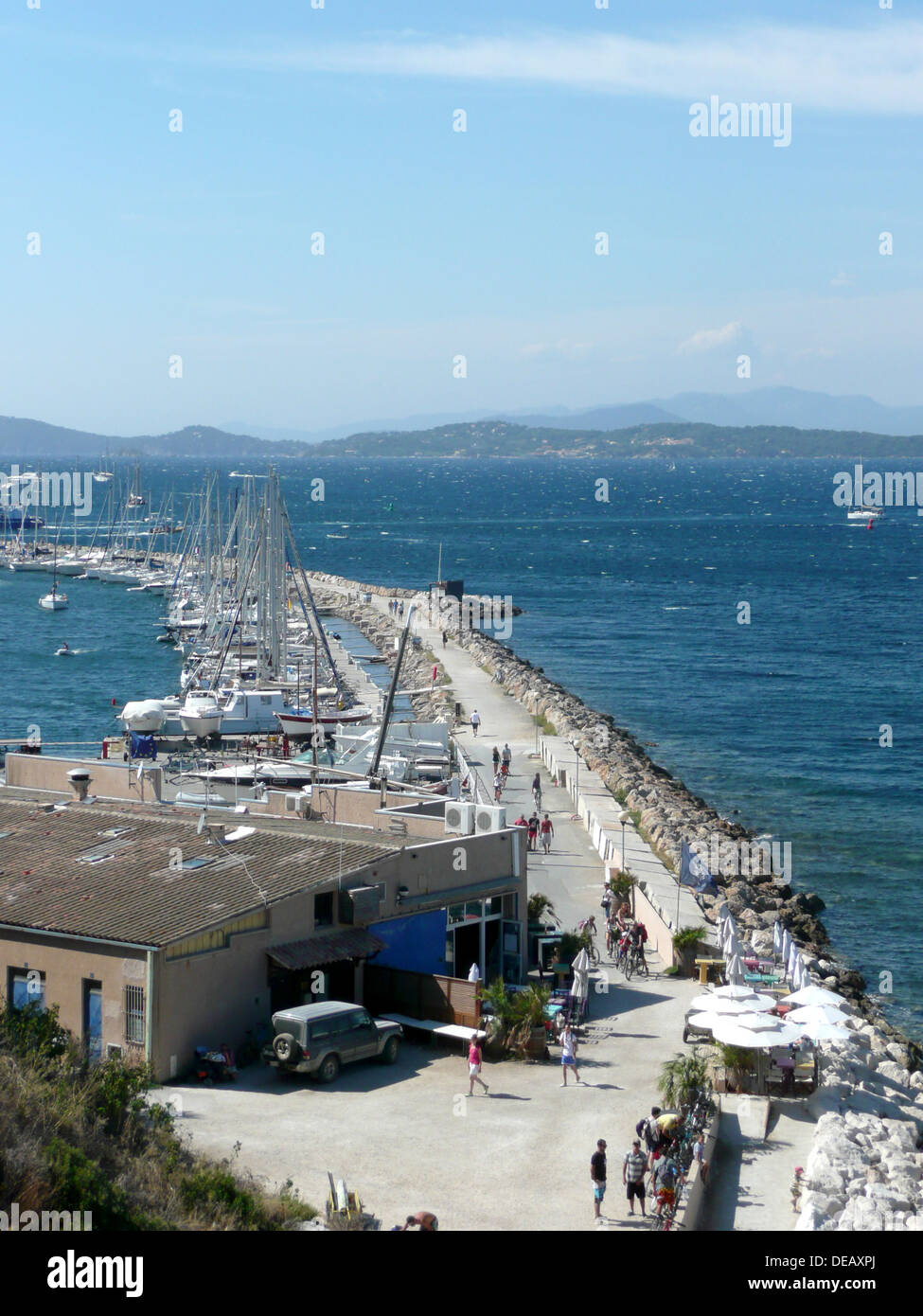 Ile de Porquerolles porto,Var,Provence-Alpes-Côte d'Azur,Francia Foto Stock