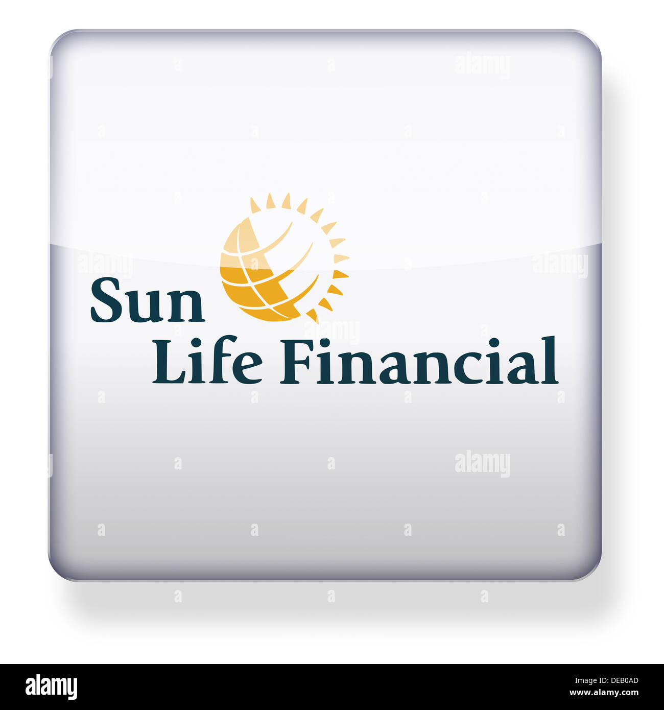 Sun Life logo finanziari come l'icona di un'app. Percorso di clipping incluso. Foto Stock