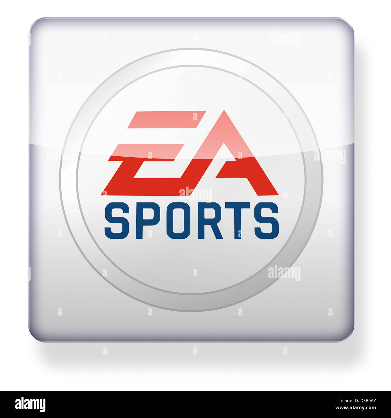 Logo EA Sports come l'icona di un'app. Percorso di clipping incluso. Foto Stock