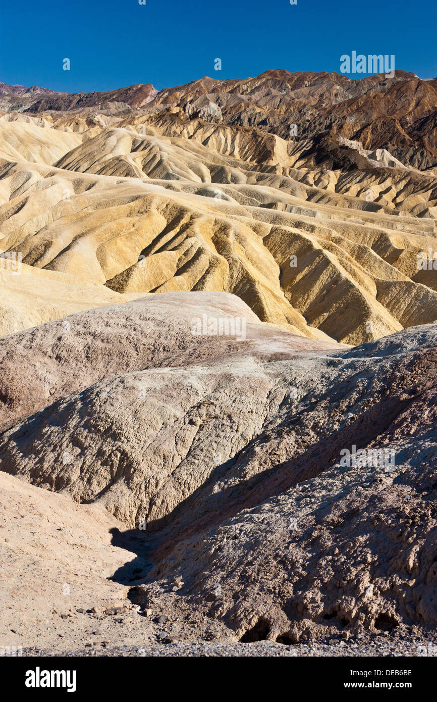 Paesaggio di Zabriskie Point, Death Valley, California, Stati Uniti d'America. JMH5368 Foto Stock