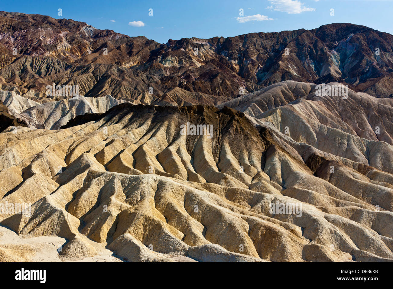 Paesaggio di Zabriskie Point, Death Valley, California, Stati Uniti d'America. JMH5372 Foto Stock