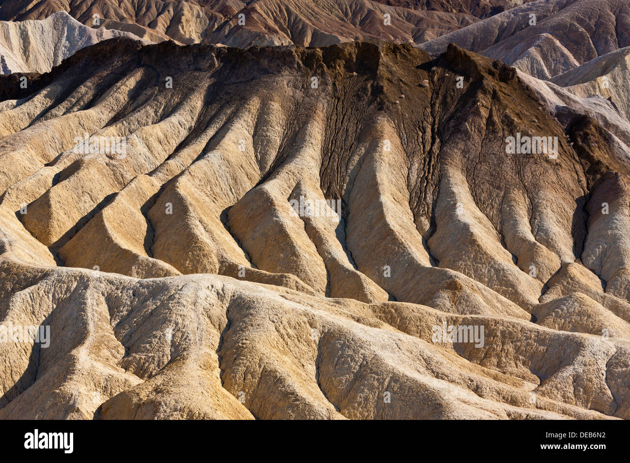 Paesaggio di Zabriskie Point, Death Valley, California, Stati Uniti d'America. JMH5373 Foto Stock