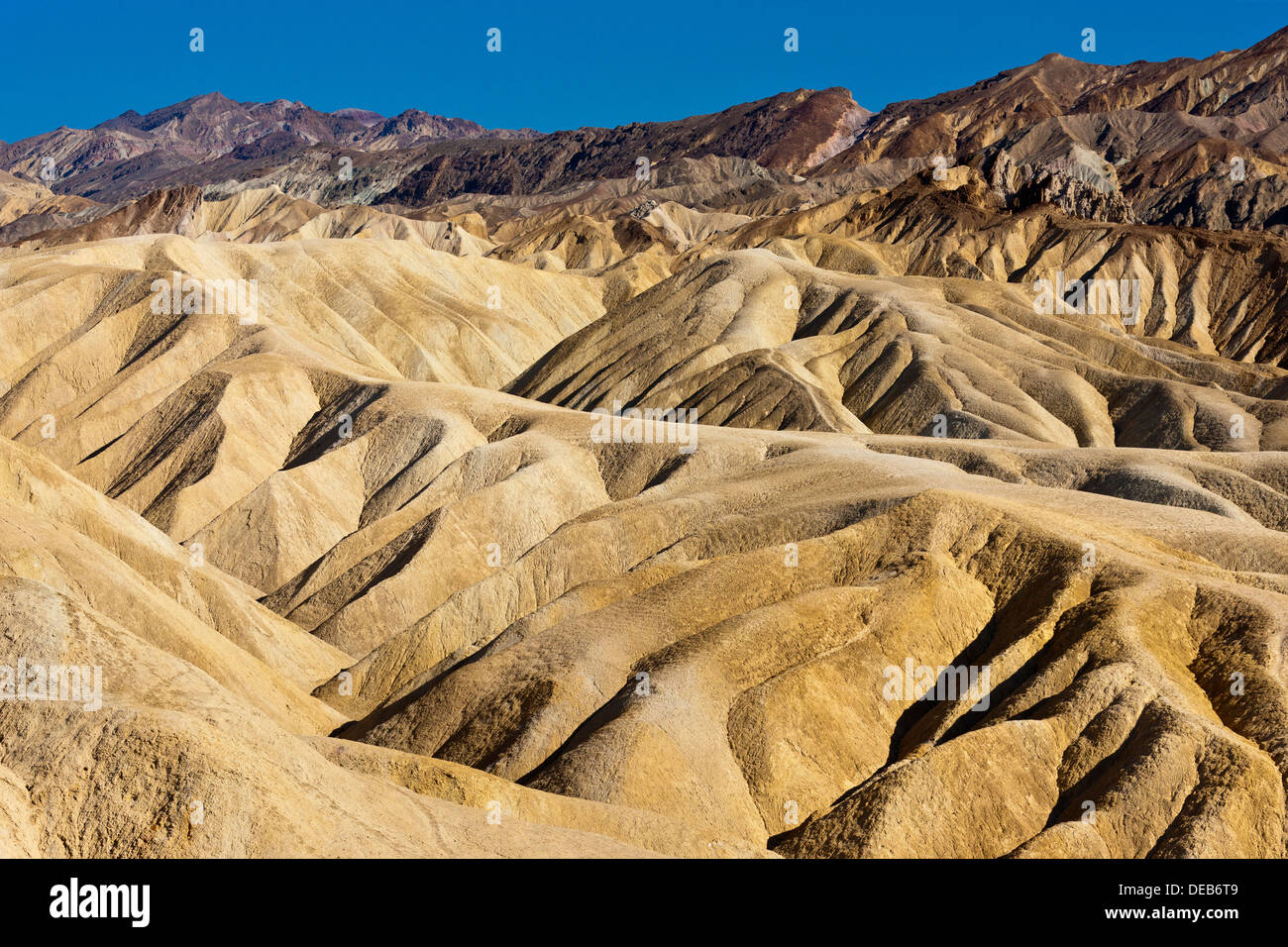 Paesaggio di Zabriskie Point, Death Valley, California, Stati Uniti d'America. JMH5375 Foto Stock
