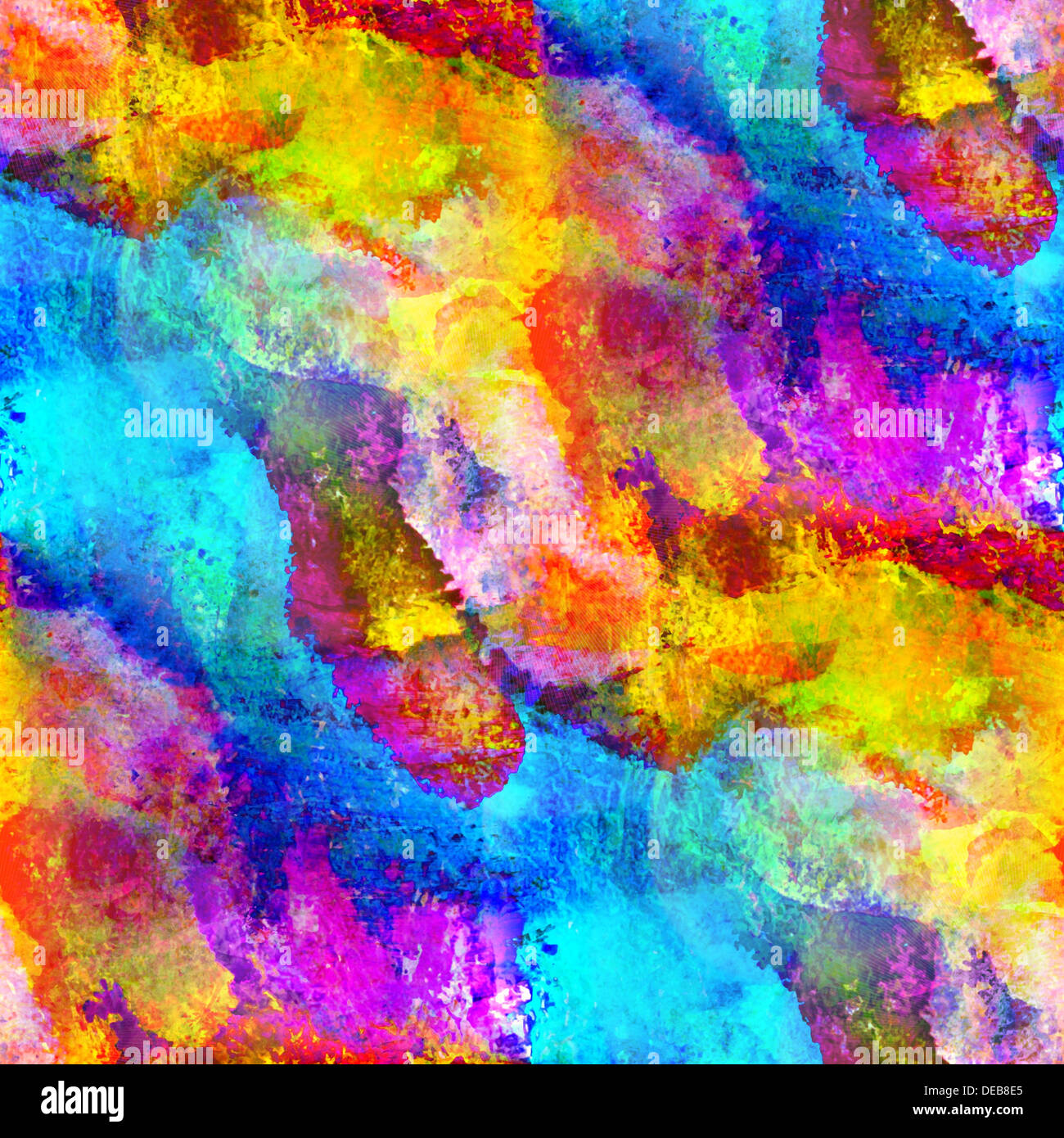 Abbagliamento da vernice colorata banda gialla acquerello seamless texture con macchie e striature Foto Stock Abbagliamento da vernice colorata banda gialla acquerello seamless texture con macchie e striature Foto Stock