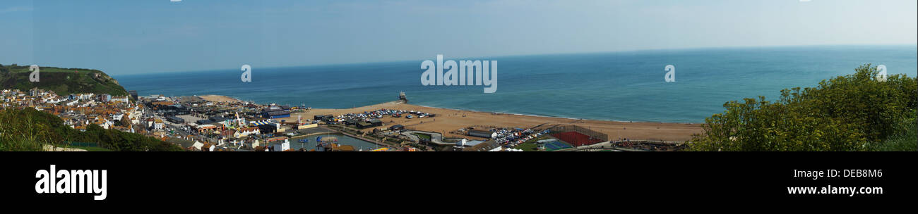 Hastings sussexs Est Inghilterra ocean beach Foto Stock