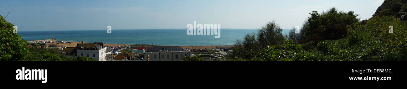 Hastings sussexs Est Inghilterra ocean beach Foto Stock