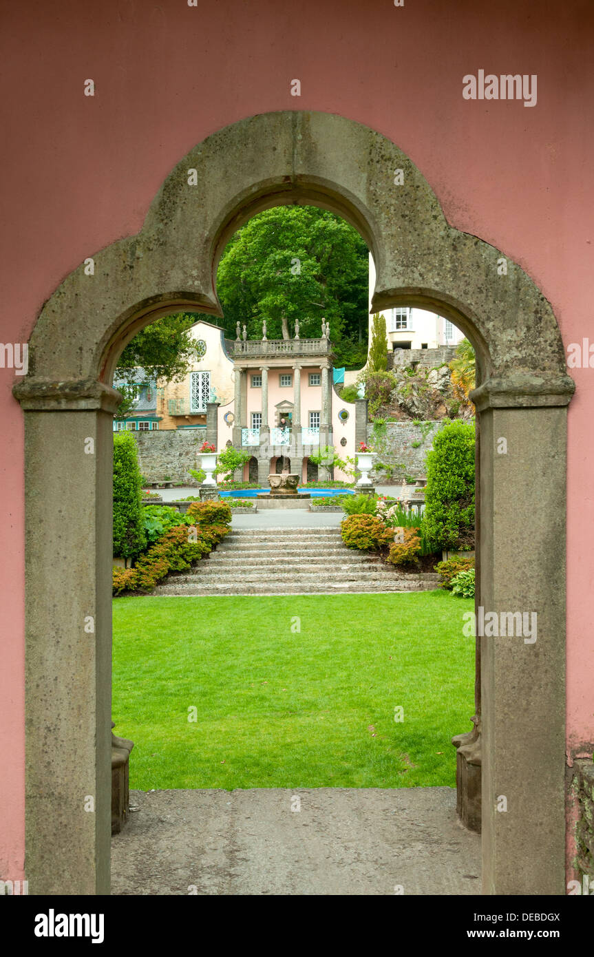 Portmeirion, Gwynedd, Galles Foto Stock