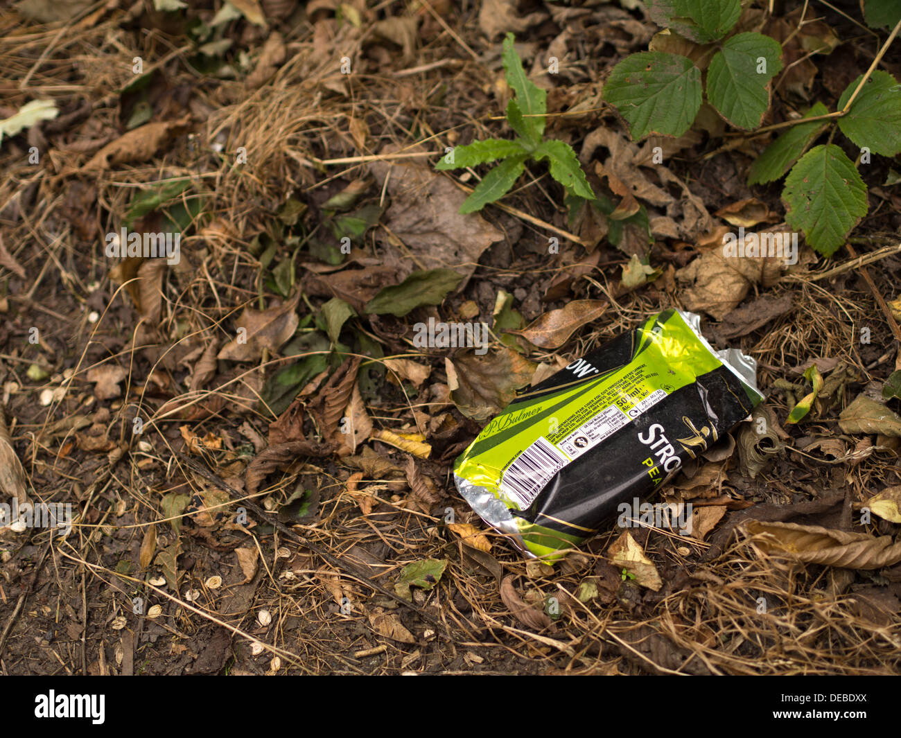 Scartare le bevande possono si fonde Foto Stock