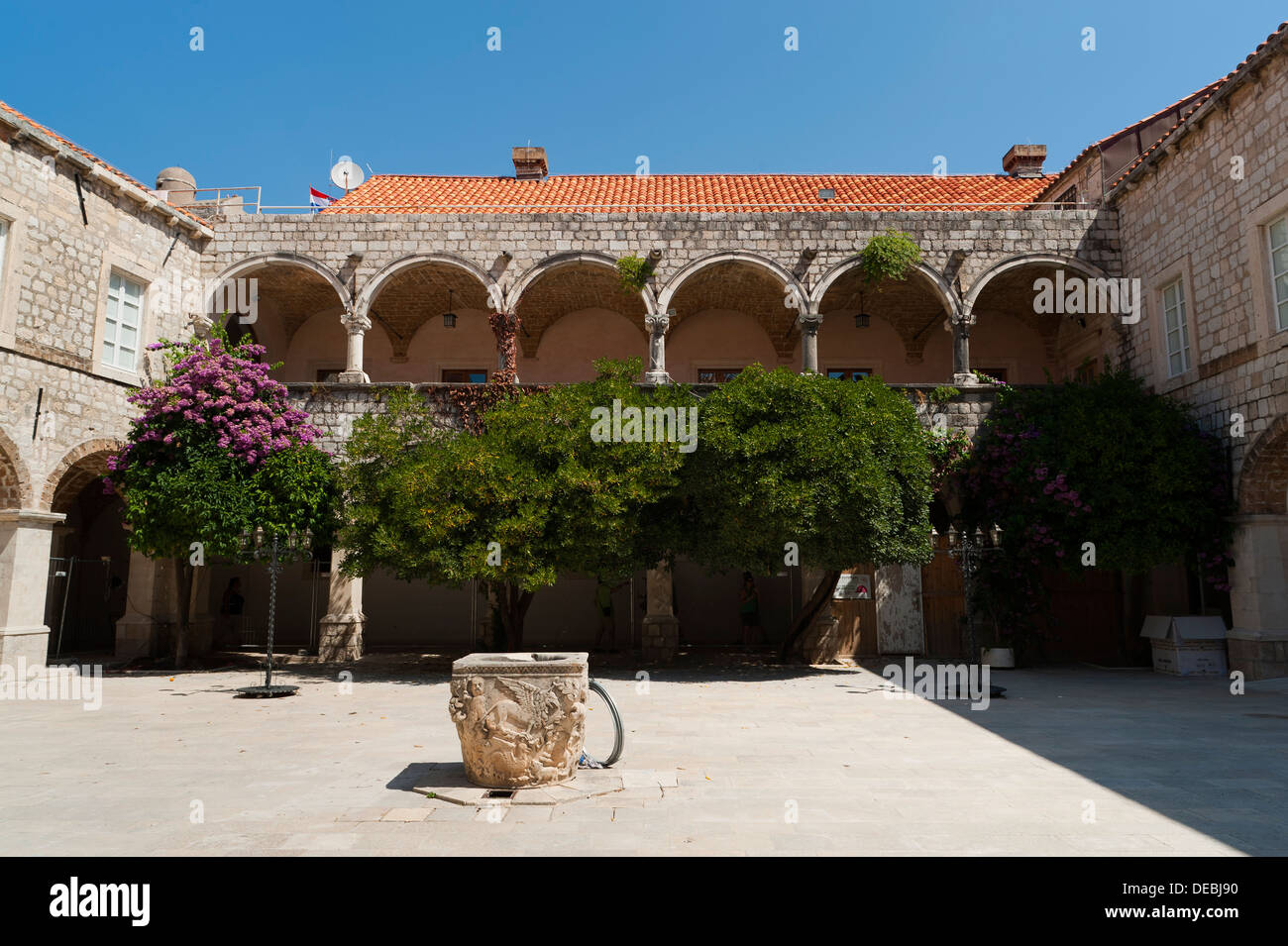 Il ristorante con giardino, Dubrovnik, Dubrovnik-Neretva county, Croazia, Europa. Foto Stock