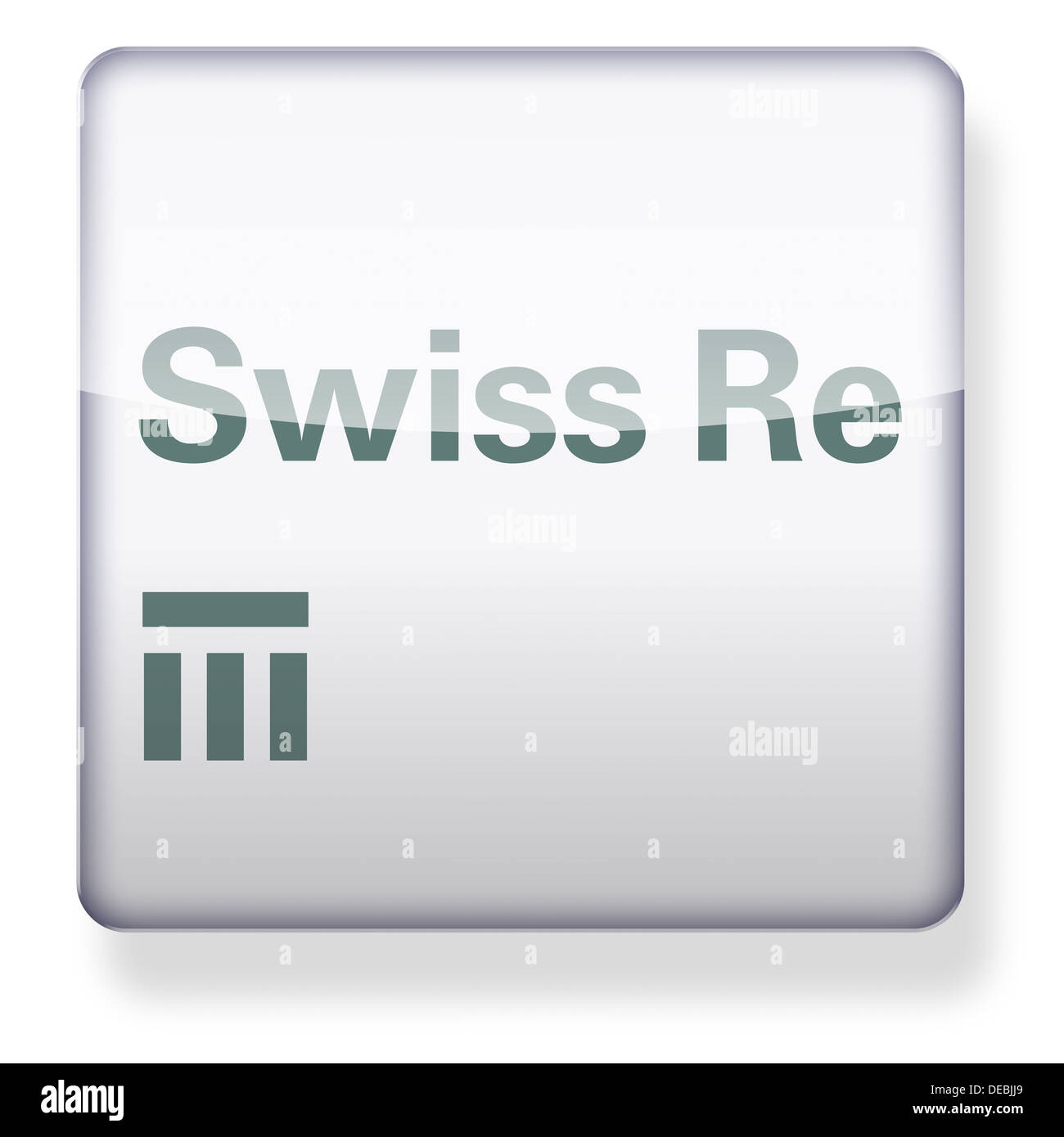 Swiss Re logo come l'icona di un'app. Percorso di clipping incluso. Foto Stock