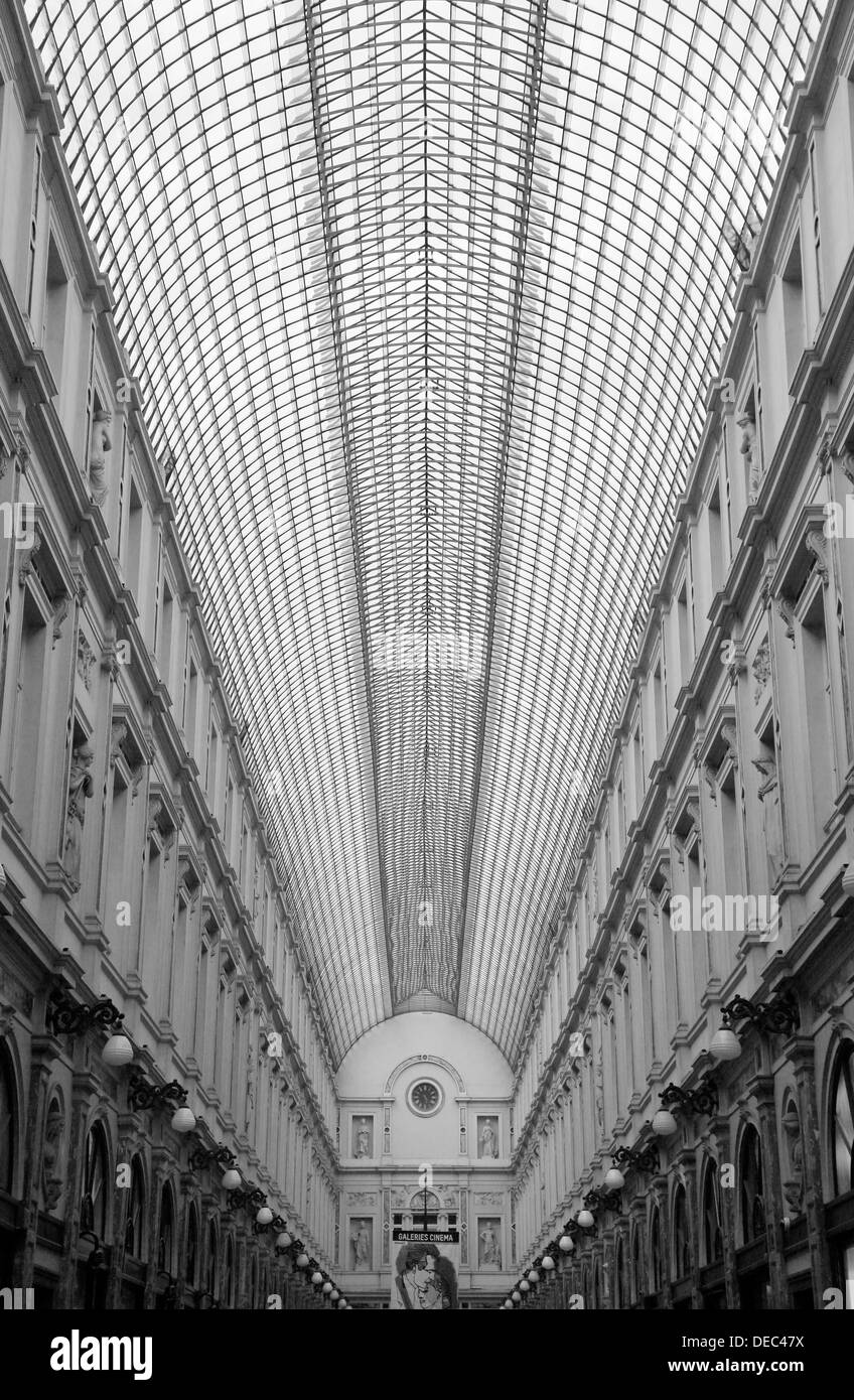 Galeries Royales Saint-Hubert mall, Bruxelles, la regione di Bruxelles, Belgio Foto Stock