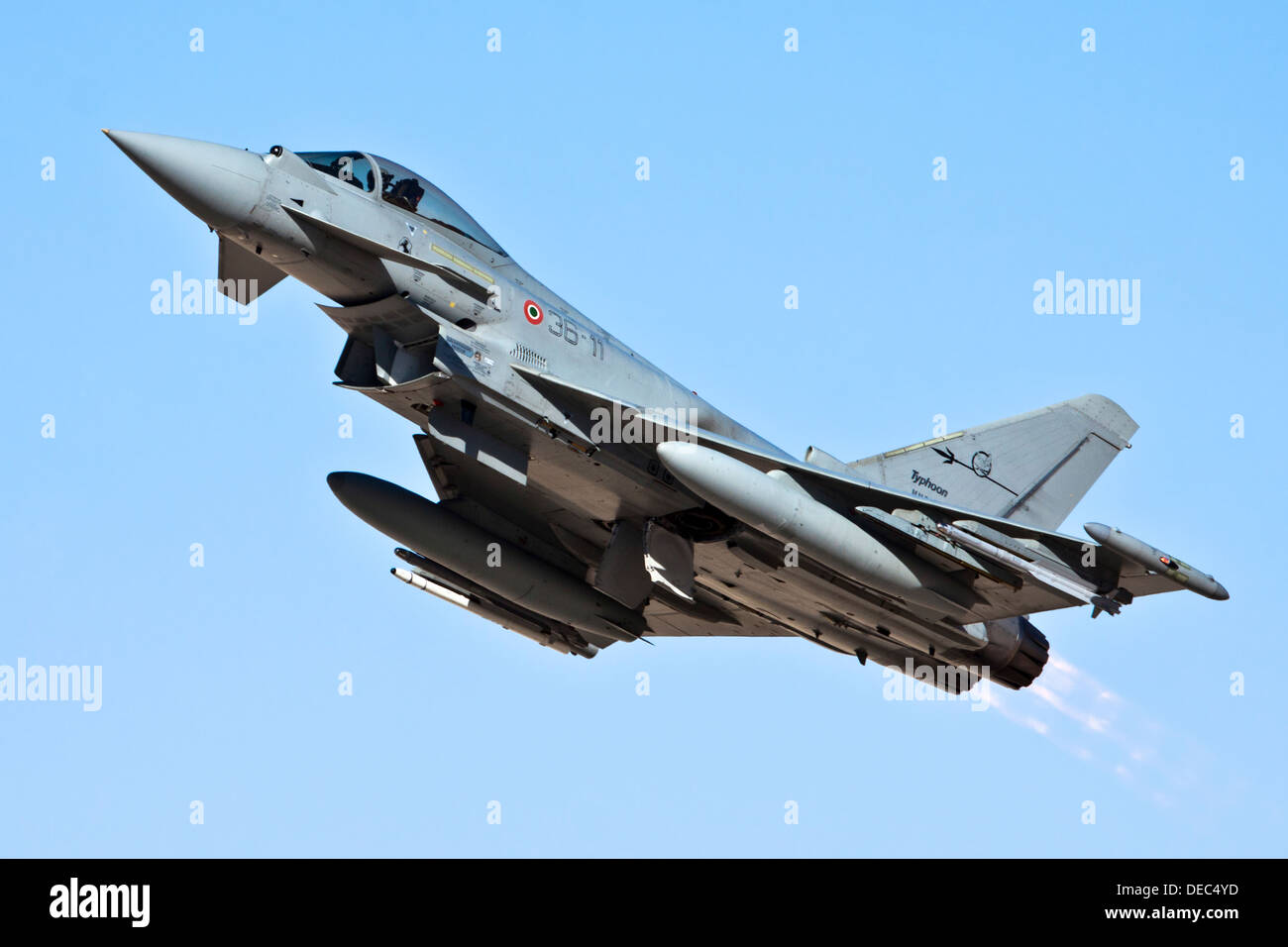 Forza Aerea Italiana Eurofighter Typhoon in volo Foto Stock