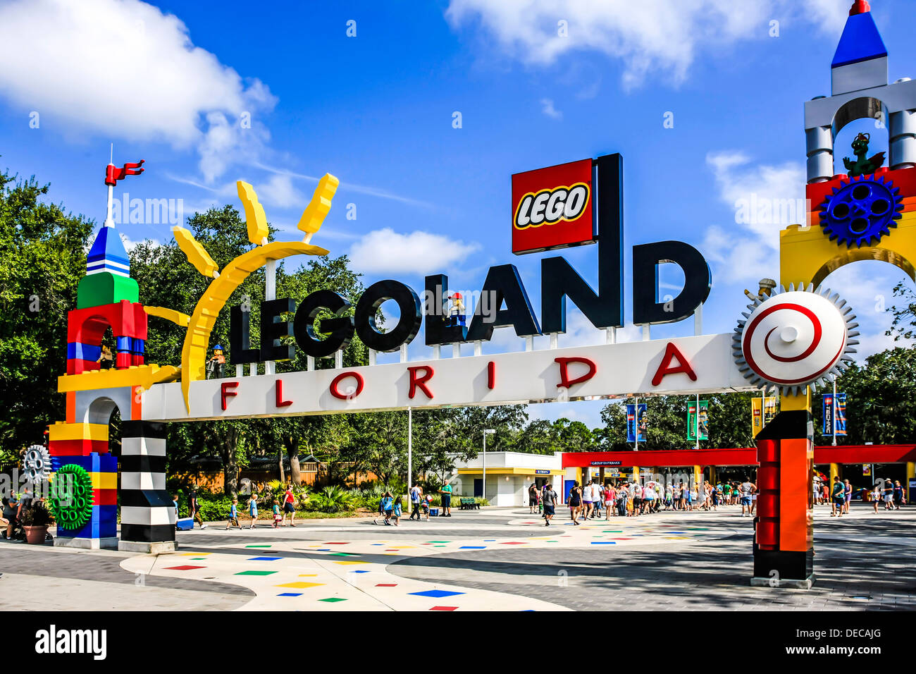 Ingresso al parco divertimenti di Legoland Florida Foto Stock