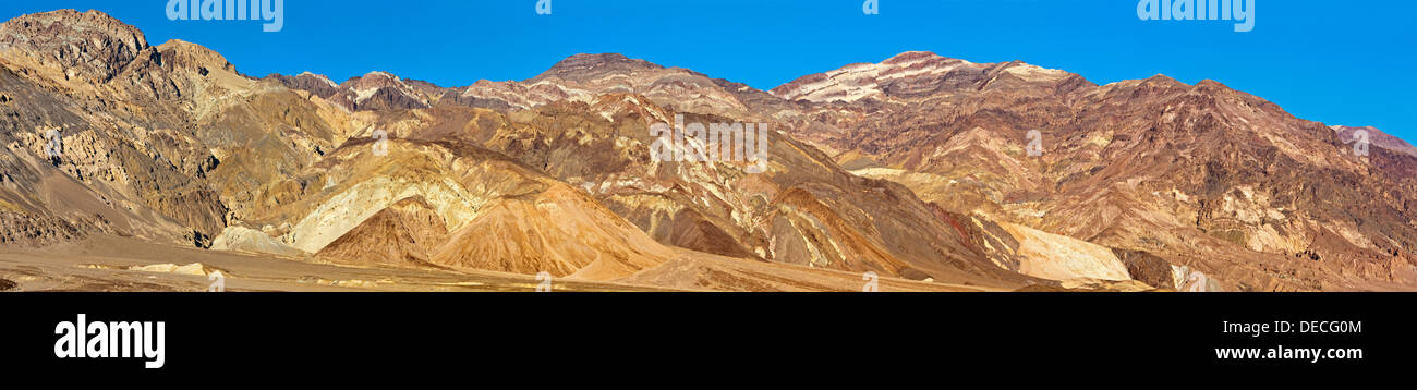 Alta risoluzione panorama delle colline di artisti Drive, Death Valley, California, Stati Uniti d'America. JMH5393 Foto Stock