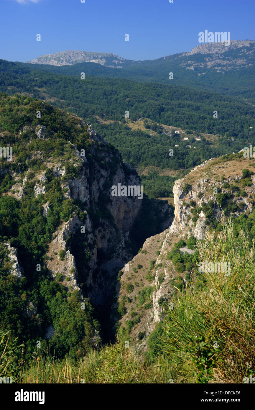 Italia, Basilicata, Parco Nazionale del Pollino, Gole della Garavina Foto Stock