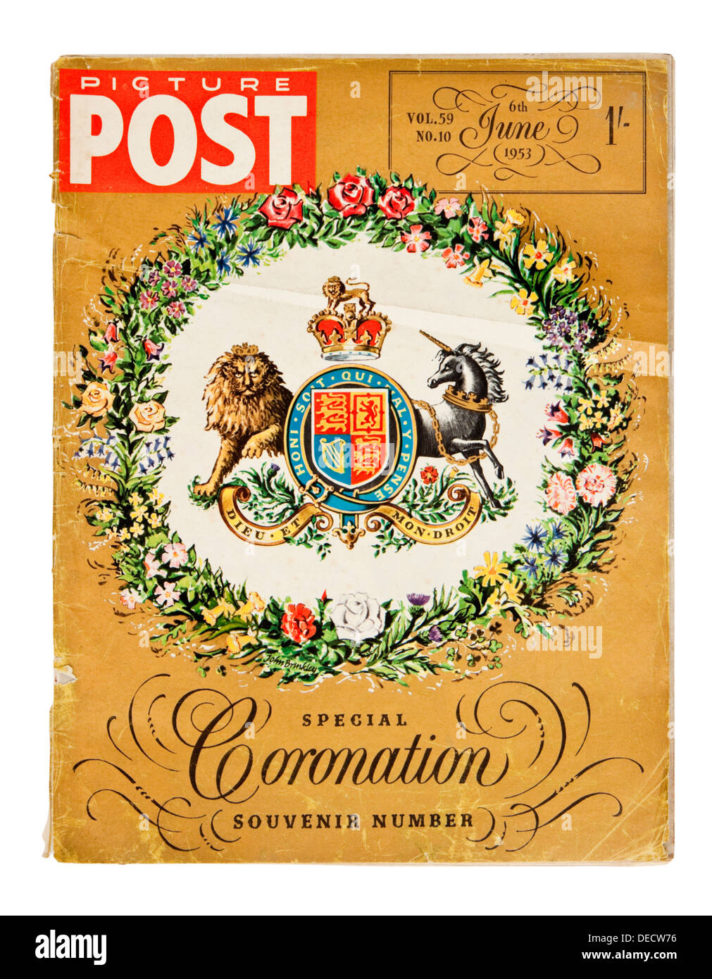 6 giugno 1953 speciale edizione di souvenir dell'immagine Post magazine per celebrare l incoronazione della Regina Elisabetta II Foto Stock