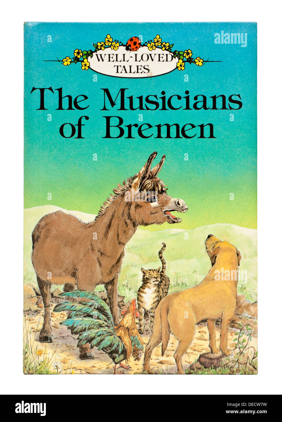 Vintage edizione 1982 Coccinella libro per bambini "I Musicanti di Brema' (Well-Loved Tales serie) Foto Stock