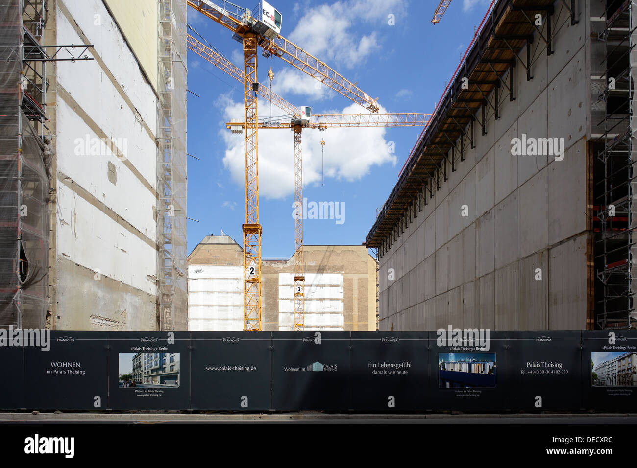 Berlino, Germania, il nuovo progetto di costruzione presso il Palais Theising Glinka Street Foto Stock