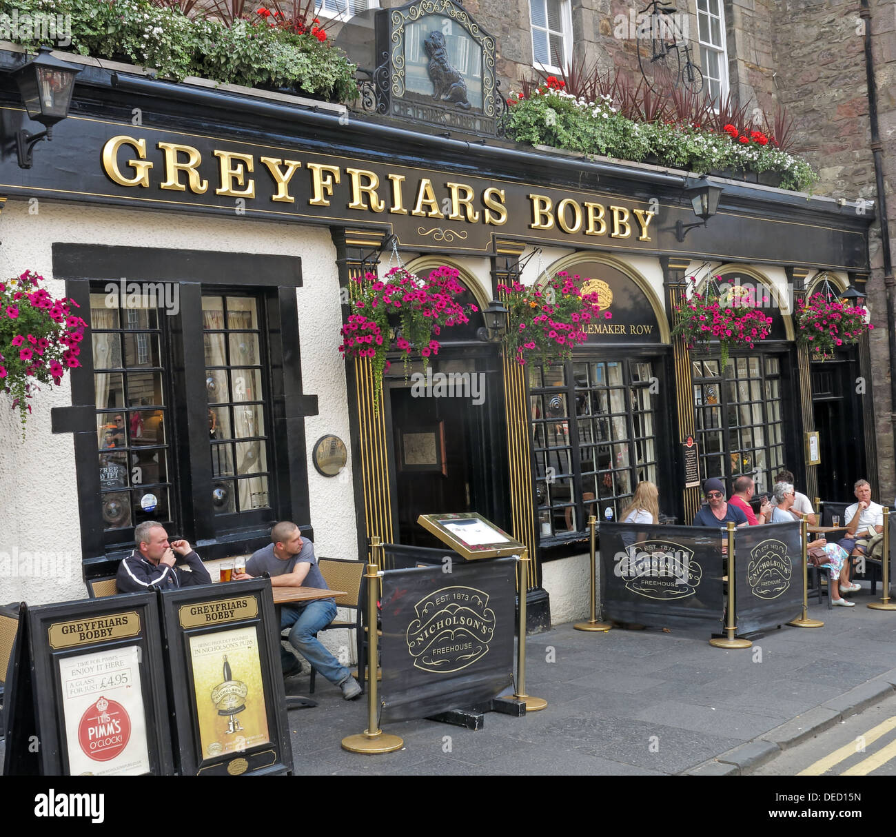 Greyfriars Bobby bar exterior Edimburgo Città Capitale, Scotland Regno Unito Foto Stock
