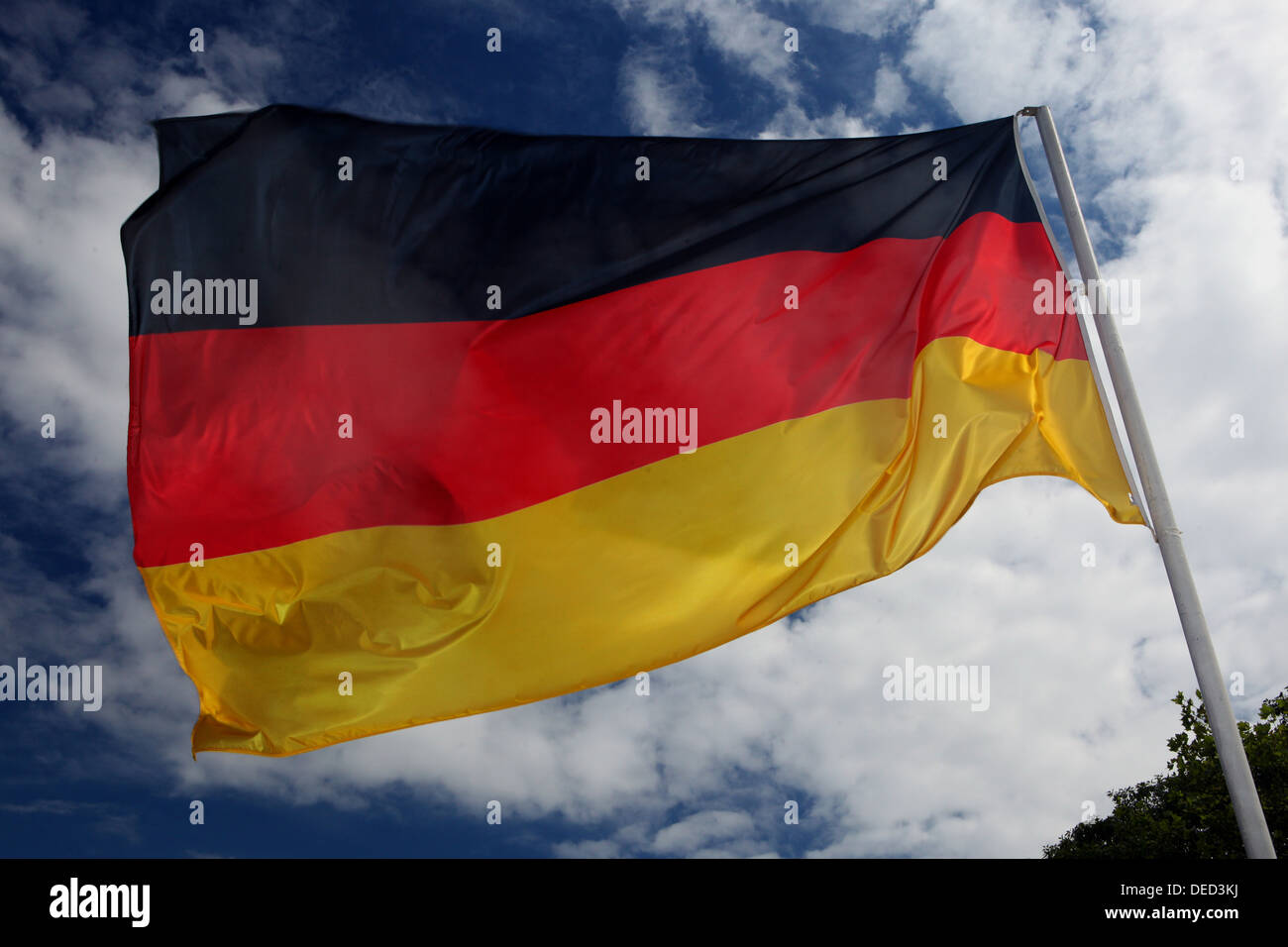 Hoppe Garden, la Germania, la bandiera nazionale della Germania Foto Stock