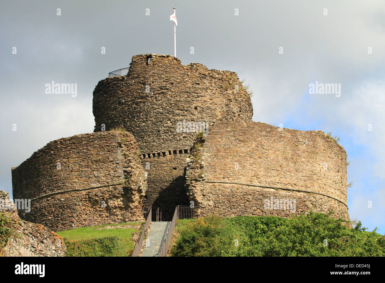 Launceston Castle, Cornwall, Regno Unito Foto Stock