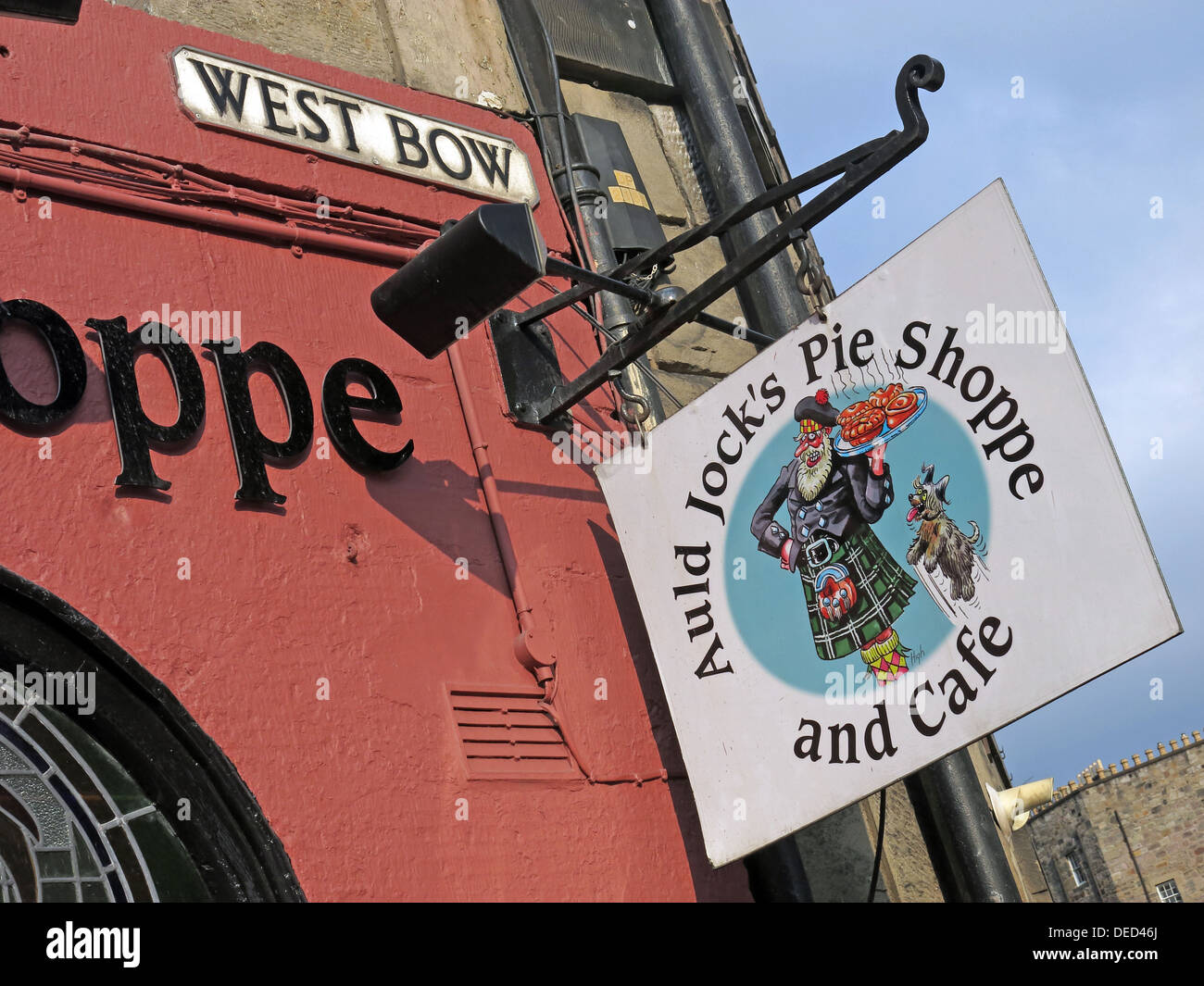 Auld Jocks Pie Shoppe e cafe Edimburgo in Scozia Foto Stock