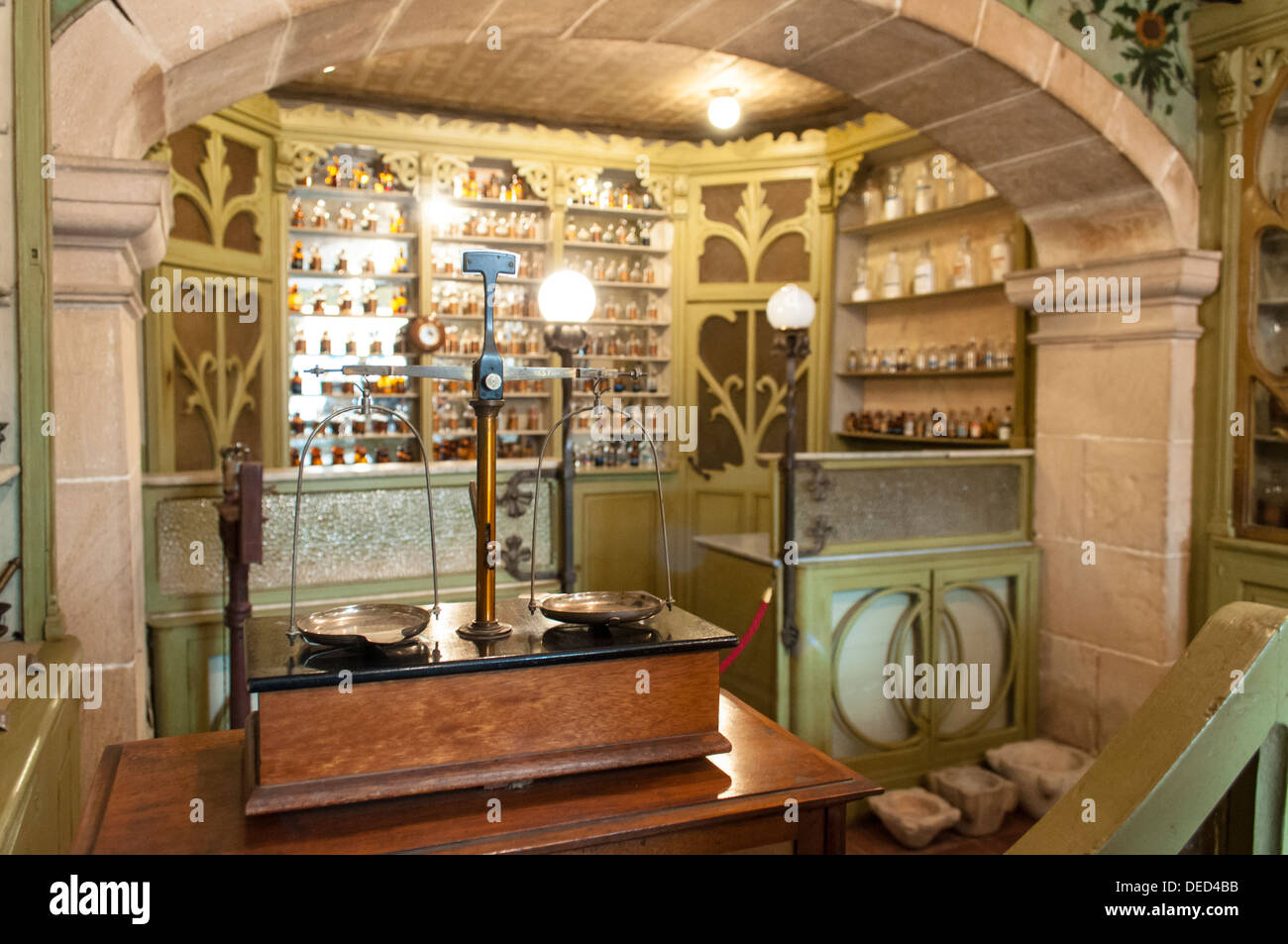 Antiga Farmacia Codina, Caldes de Montbui, Barcellona, Catalunya, España Foto Stock