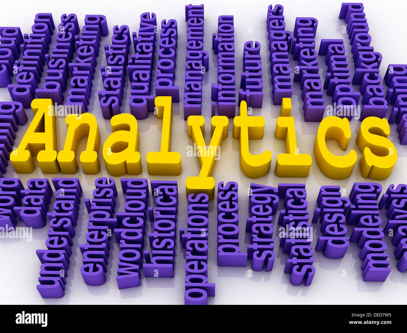 3d concetto illustrazione di analytics analisi del business Foto Stock