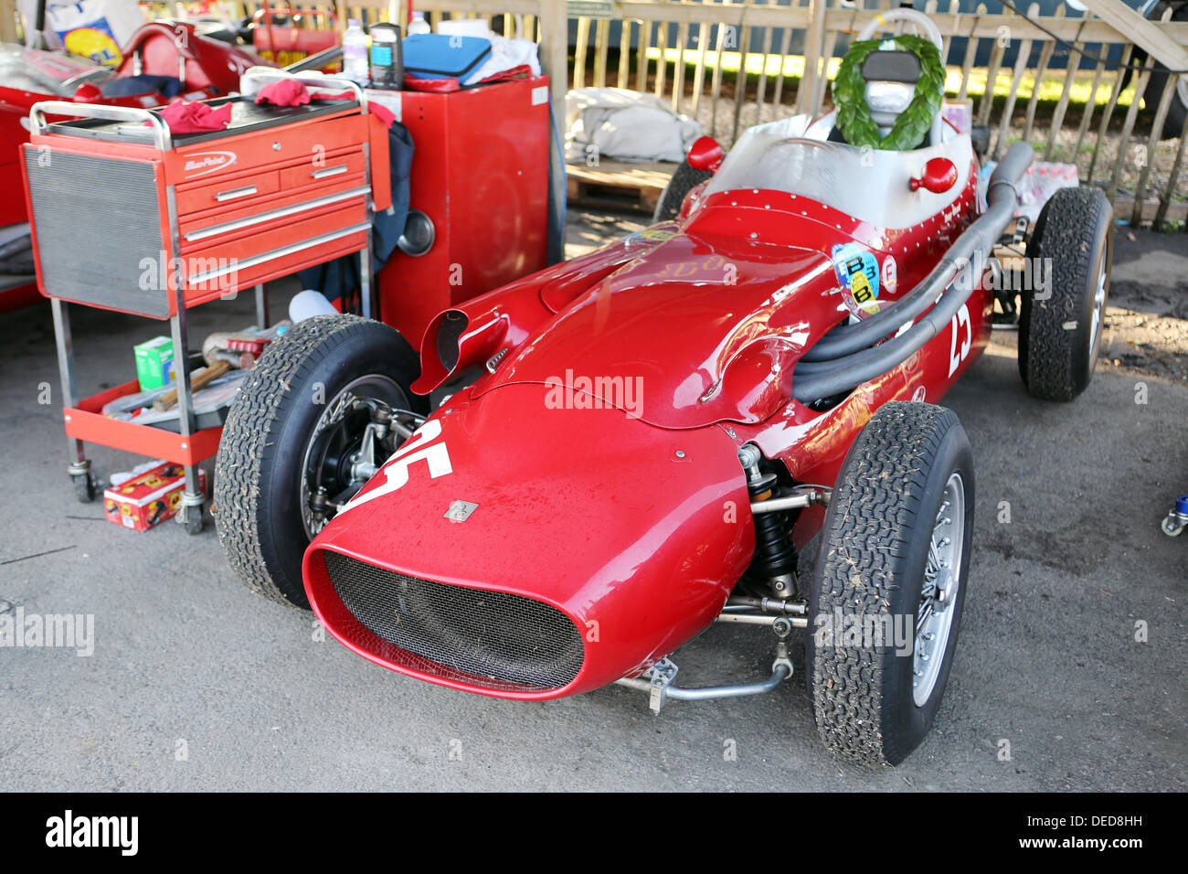 Chichester, Regno Unito . Xv Sep, 2013. Goodwood 2013 al Goodwood Circuito motorino - Mostra fotografica di un 1959 Tex Mec-Maserati 250F © Oliver Dixon/Alamy Live News Foto Stock
