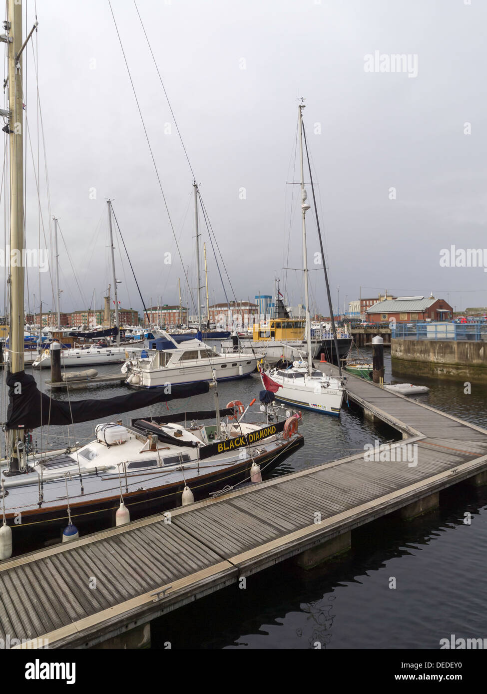 Imbarcazioni da diporto a Hartlepool Marina, Tees Valley Regno Unito Foto Stock