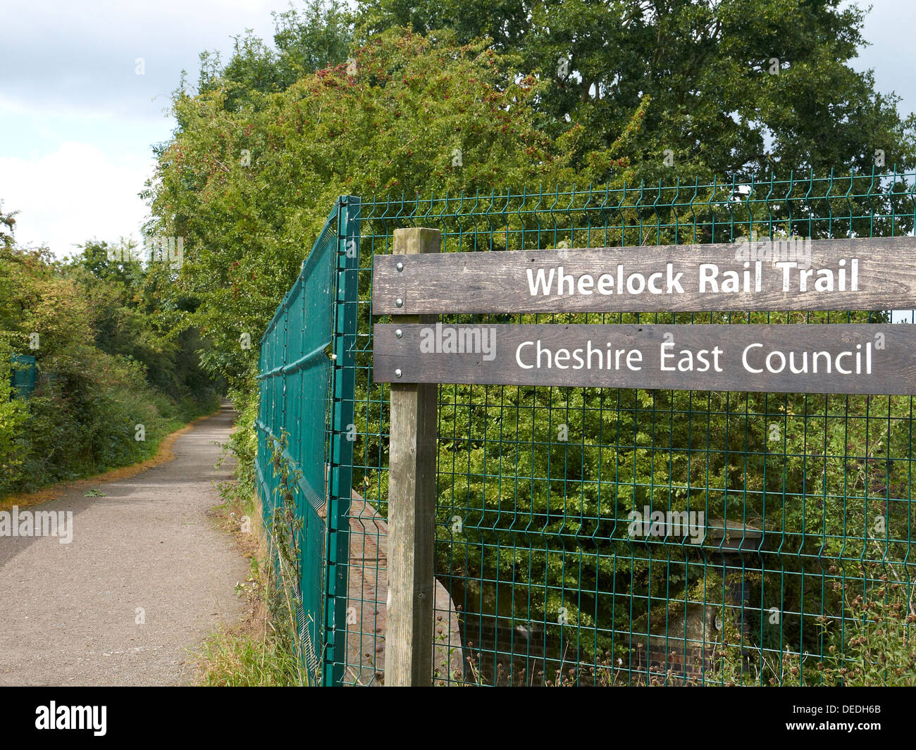 Wheelock Rail Trail è parte del ciclo nazionale rete, CHESHIRE REGNO UNITO Foto Stock