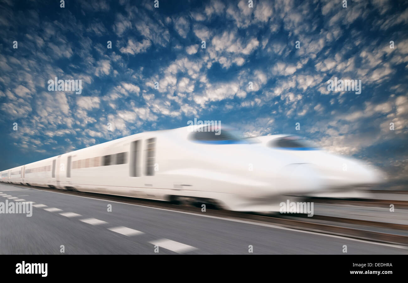 Treno ad alta velocità Foto Stock