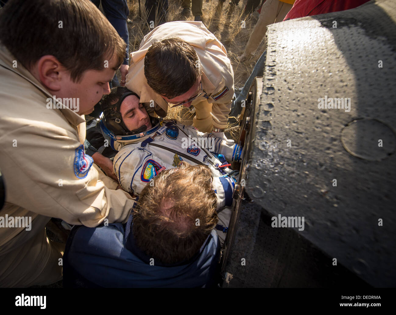 Expedition 36 Soyuz TMA-08M Sbarco Foto Stock