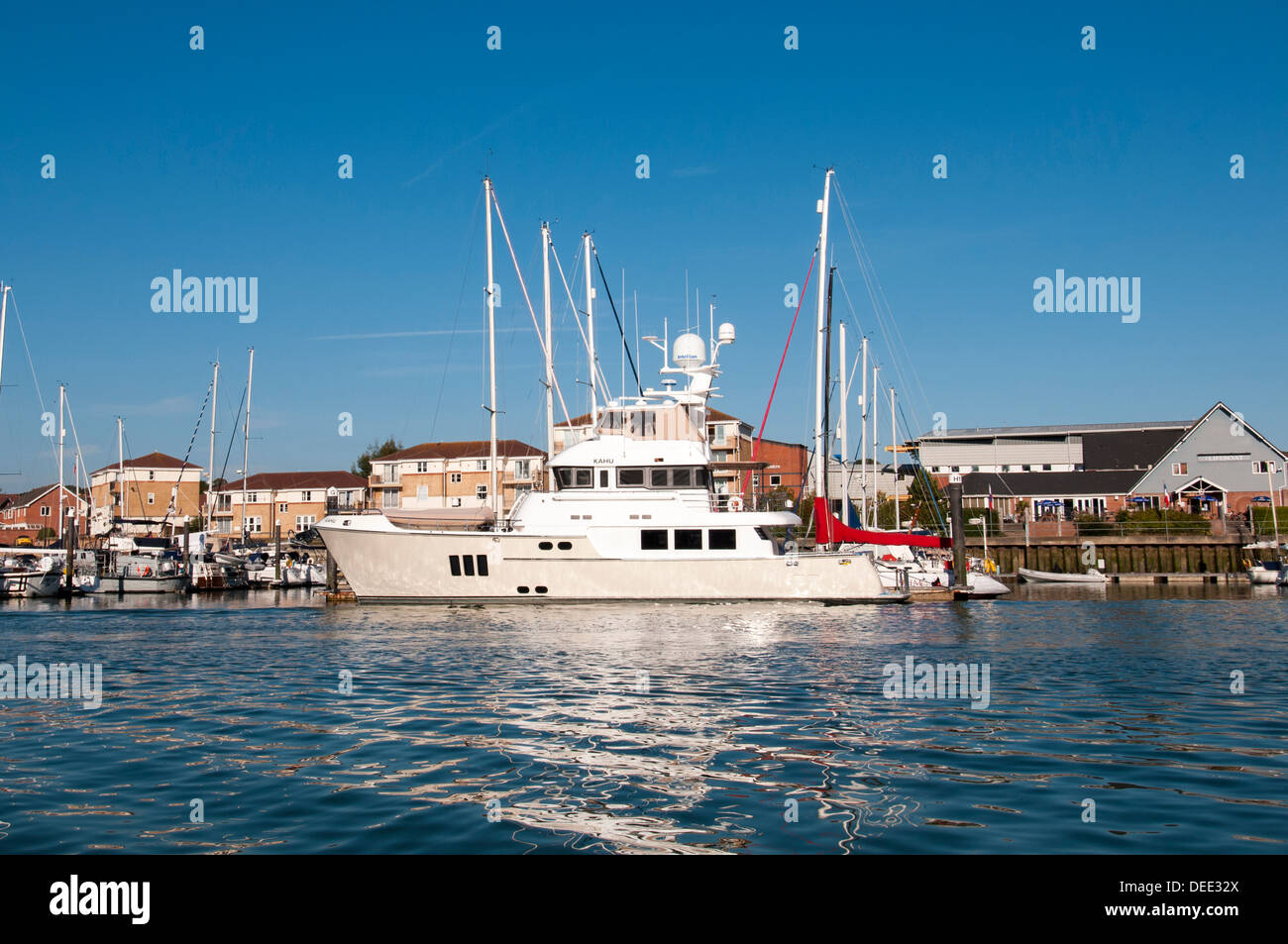 MV Kahu ormeggiato sull'Isola di Wight REGNO UNITO Foto Stock