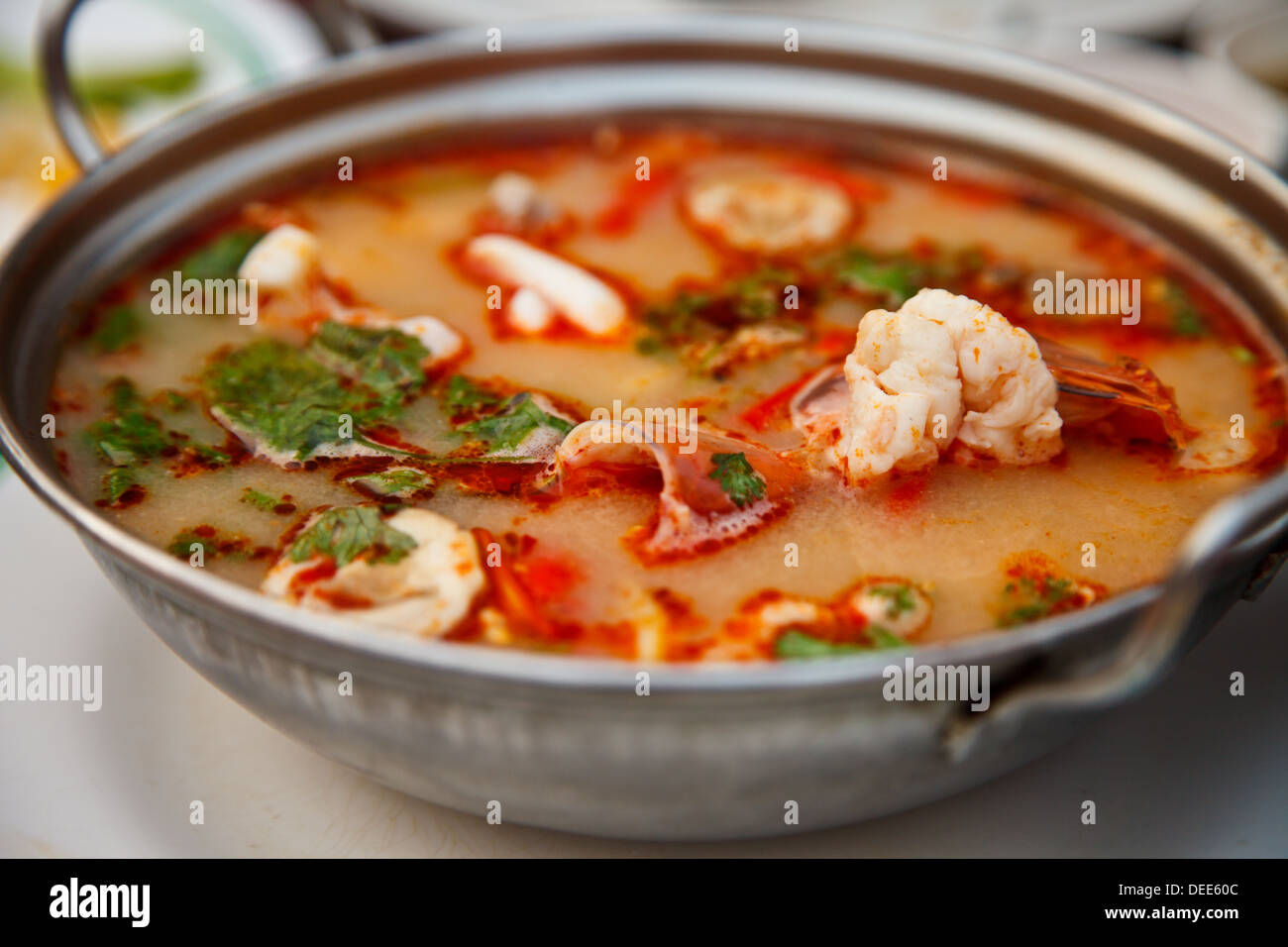 Tom Yum Goong è cibo tailandese Foto Stock
