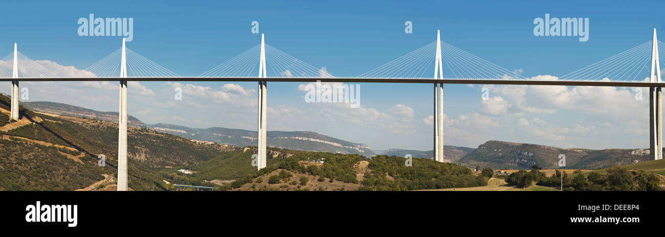 Il viadotto di Millau, Francia Foto Stock