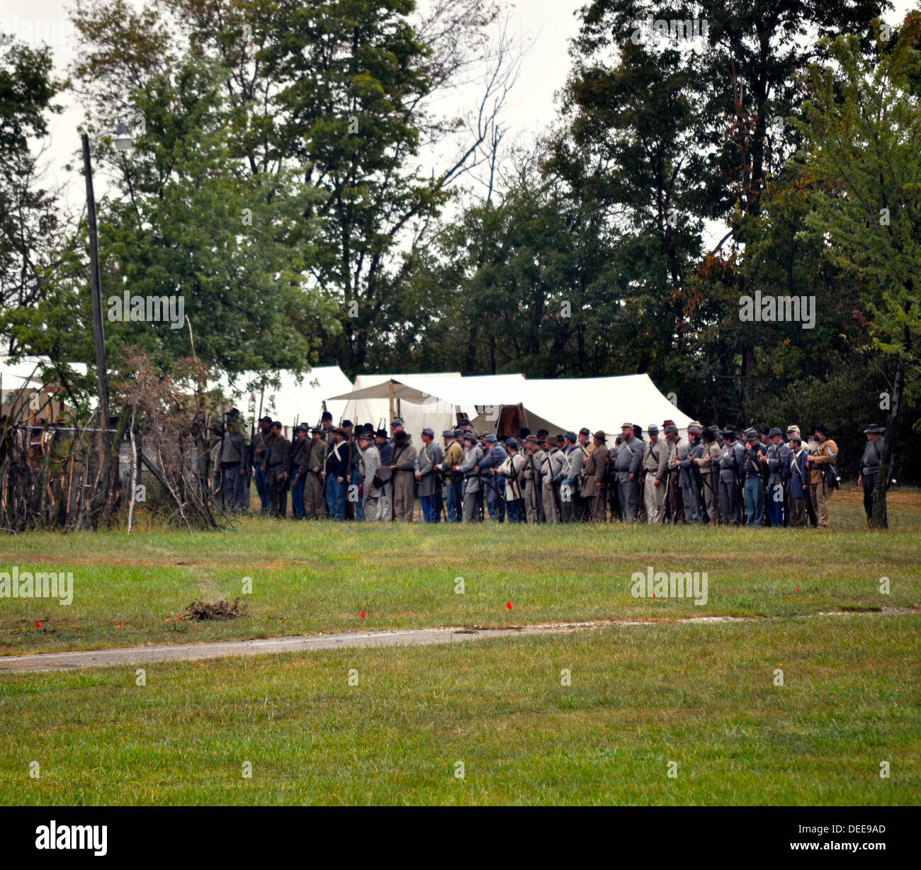 La guerra civile Re-Enactment Foto Stock